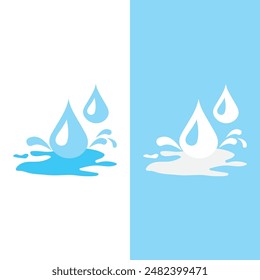 Icono azul del logotipo del Vector de la gota de agua Imágenes de ilustración 