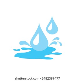 Blue water drop vector logo icon illustration images 