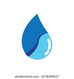 Blue water drop vector logo icon illustration images 