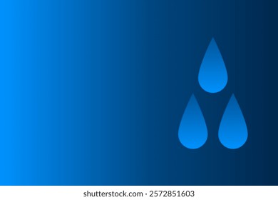 Blue Water Droplet Template or Background Design