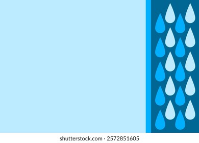 Blue Water Droplet Template or Background Design