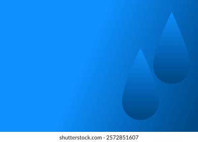 Blue Water Droplet Template or Background Design