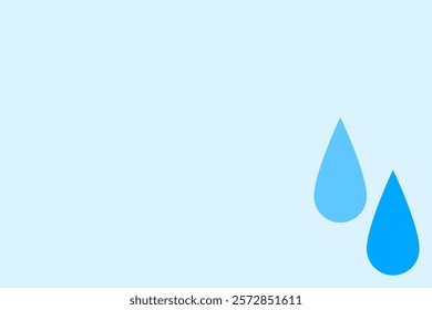 Blue Water Droplet Template or Background Design