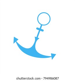 blue water droplets and anchor