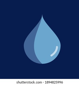 Gotas de agua azul con fondo azul.