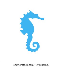 blue water droplets and sea horse