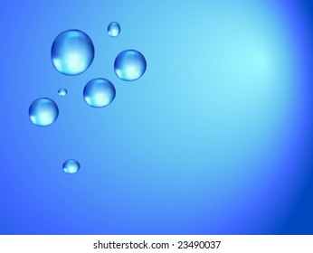 Blue water drops