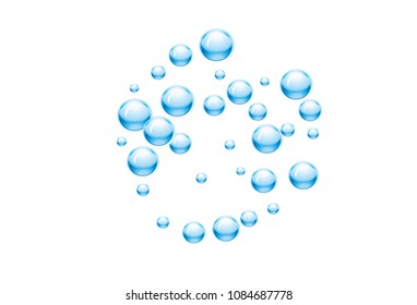 Blue water drops background