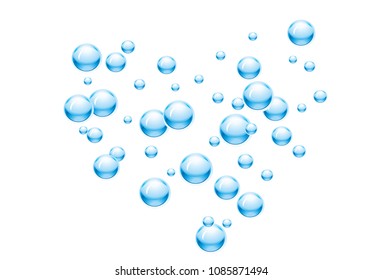 Blue water drops background