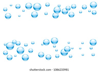 Blue water drops background