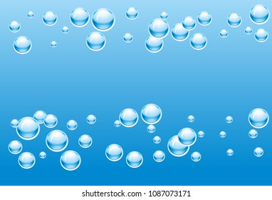 Blue water drops background