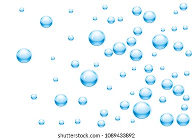 Blue water drops background