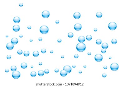 Blue water drops background