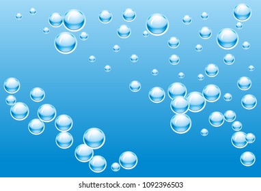 Blue water drops background