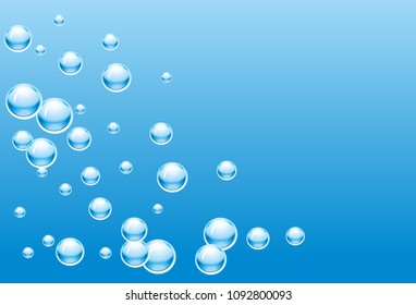 Blue water drops background