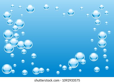 Blue water drops background