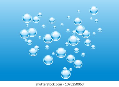 Blue water drops background