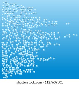 Blue water drops background