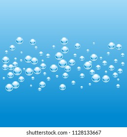 Blue water drops background