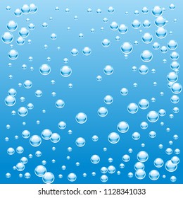 Blue water drops background