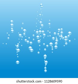 Blue water drops background