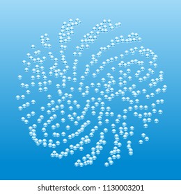 Blue water drops background