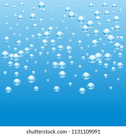 Blue water drops background