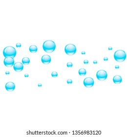 Blue water drops background