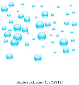 Blue water drops background