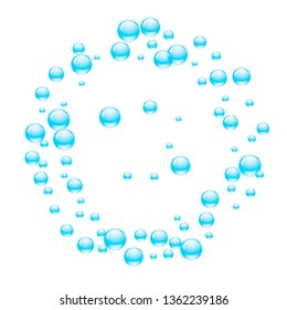 Blue water drops background