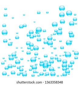 Blue water drops background
