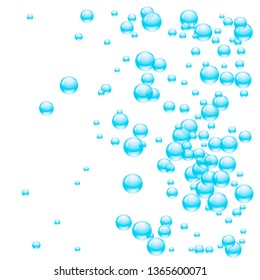 Blue water drops background