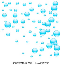 Blue water drops background