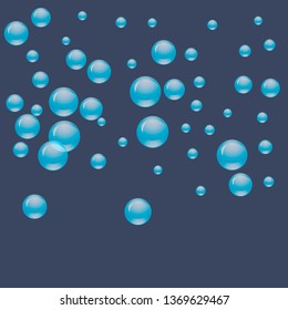 Blue water drops background
