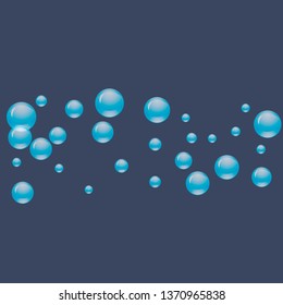 Blue water drops background
