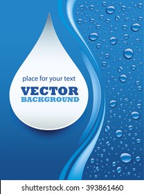 blue water drops background