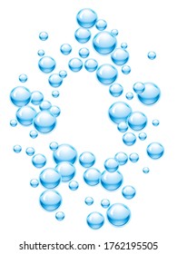 Blaues Wasser tropft Hintergrund. Design-Element für Web- oder Print-Verpackungen. Vektorgrafik. 