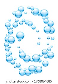 Blue water drops background. Design Element For Web Or Print Packaging. Vector Illustration.