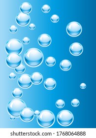 Blue water drops background. Design Element For Web Or Print Packaging. Vector Illustration.