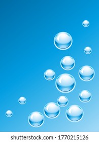 Blaues Wasser tropft Hintergrund. Design-Element für Web- oder Print-Verpackungen. Vektorgrafik.