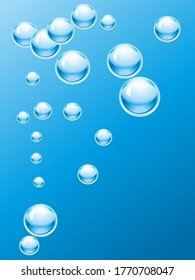 Blue water drops background. Design Element For Web Or Print Packaging. Vector Illustration.