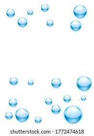 Blaues Wasser tropft Hintergrund. Design-Element für Web- oder Print-Verpackungen. Vektorgrafik.