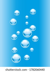 Blue water drops background. Design Element For Web Or Print Packaging. Vector Illustration. 