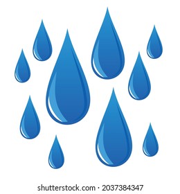 blue water drops pattern vector design