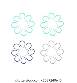 BLUE WATER DROPS SIGN SYMBOL LOGO VECTOR
