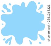 Blue Water Drops Splash Blob Illustration Vector Art