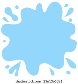 Blue Water Drops Splash Blob Ilustración Vector Arte