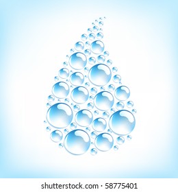 Caídas de Agua Azul, Ilustración vectorial