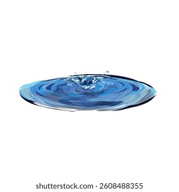 blue water drops without background