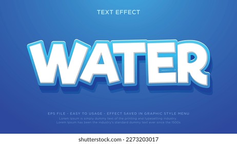 Blue water editable text effect	